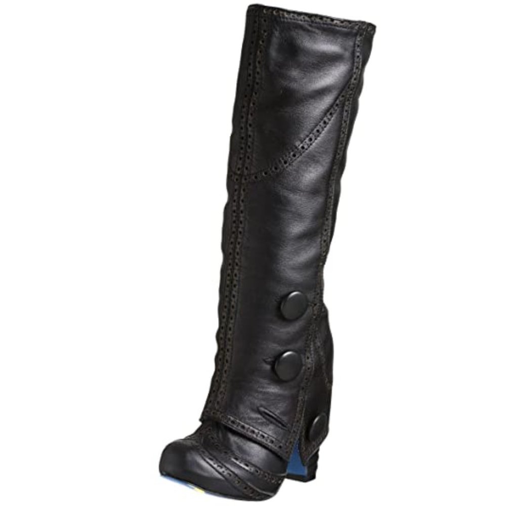 Irregular Choice Black Leather Boots